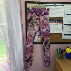 Old navy active pink purple athletic leggings